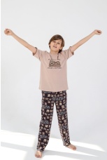 Пижама для мальчика Потап-1 бежевый