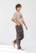 Пижама для мальчика Потап-1 бежевый