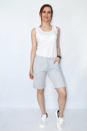 Шорты женские серые с карманами