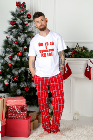 Мужская пижама в стиле family look Бэст-6