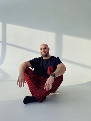 Мужская пижама, брюки в красную клетку, большого размера