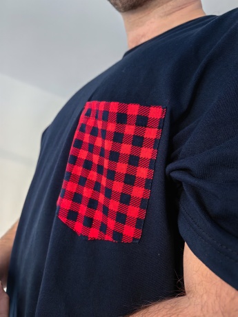 Мужская пижама, брюки в красную клетку, большого размера