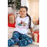 Пижама для девочки в стиле family look Новогоднее чудо-1, белый