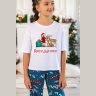 Пижама для девочки в стиле family look Новогоднее чудо-1, белый