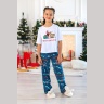 Пижама для девочки в стиле family look Новогоднее чудо-1, белый