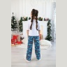 Пижама для девочки в стиле family look Новогоднее чудо-1, белый