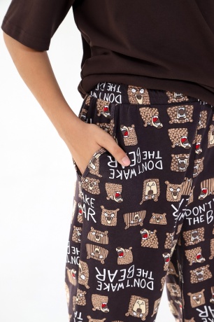 Пижама для мальчика Потап-1 коричневый