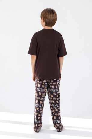 Пижама для мальчика Потап-1 коричневый