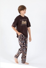 Пижама для мальчика Потап-1 коричневый