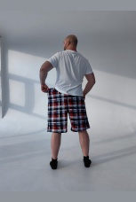 Мужские шорты в клетку, большие размеры