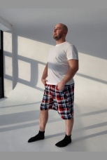 Мужские шорты в клетку, большие размеры