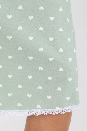 Сорочка женская ночная большие размеры Лейла зеленый