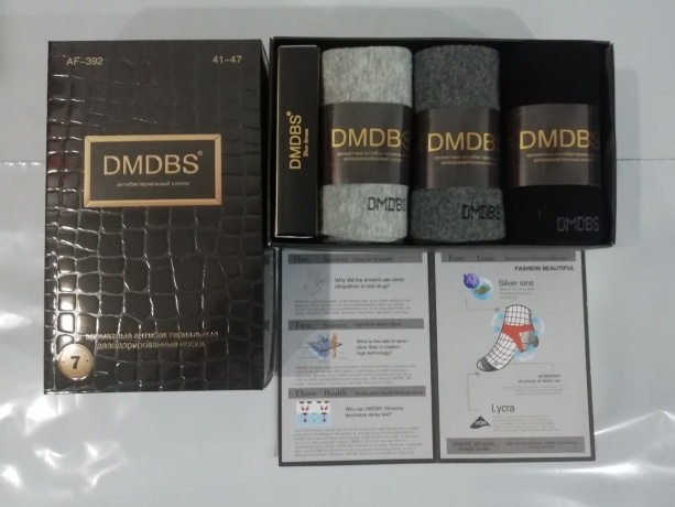 Носки мужcкие в коробке три пары и духи