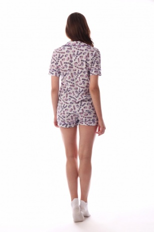 Пижама женская с печеньками (шорты)