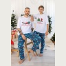 Пижама для мальчика в стиле family look. Новогоднее чудо-2 белый