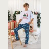 Пижама для мальчика в стиле family look. Новогоднее чудо-2 белый