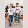 Пижама для мальчика в стиле family look. Новогоднее чудо-2 белый
