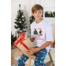 Пижама для мальчика в стиле family look. Новогоднее чудо-2 белый