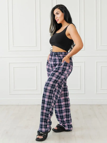 Брюки женские в клетку, большие размеры