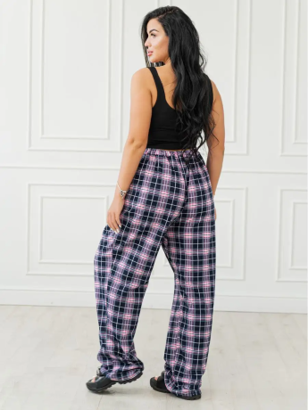 Брюки женские в клетку, большие размеры