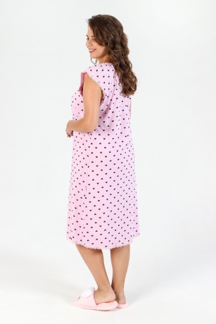 Сорочка женская ночная большие размеры Лейла розовый