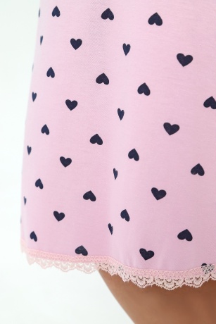 Сорочка женская ночная большие размеры Лейла розовый