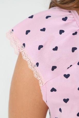 Сорочка женская ночная большие размеры Лейла розовый