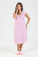 Сорочка женская ночная большие размеры Лейла розовый