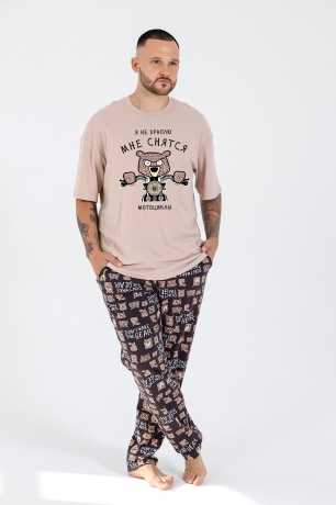 Пижама мужская Потап-3 бежевый