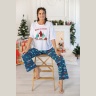 Пижама женская в стиле family look. Новогоднее чудо-3, белый