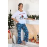 Пижама женская в стиле family look. Новогоднее чудо-3, белый