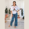 Пижама женская в стиле family look. Новогоднее чудо-3, белый