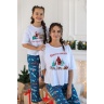 Пижама женская в стиле family look. Новогоднее чудо-3, белый