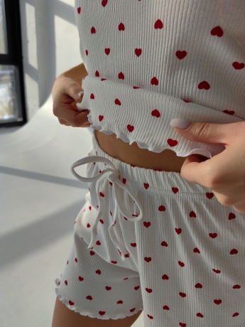 Женская пижама Сердечки 