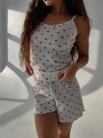 Женская пижама Сердечки 