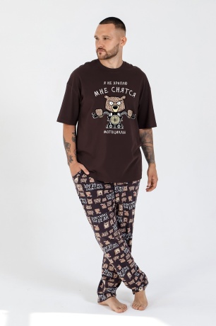 Пижама мужская Потап-3 коричневый