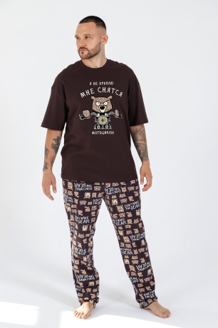 Пижама мужская Потап-3 коричневый