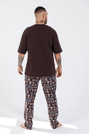 Пижама мужская Потап-3 коричневый
