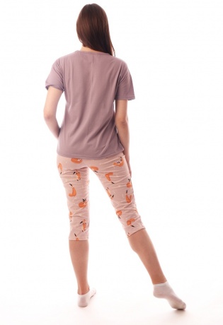 Пижама женская с лисичками (бриджи)