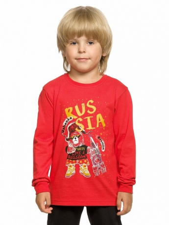 Комплект для мальчиков красный с медведем и кремлем