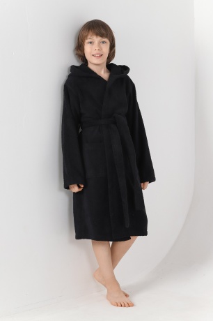 Махровый халат для мальчика Комфорт-2 черный