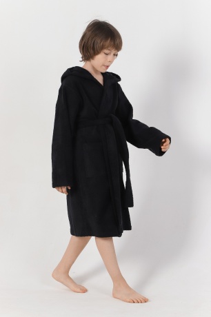 Махровый халат для мальчика Комфорт-2 черный
