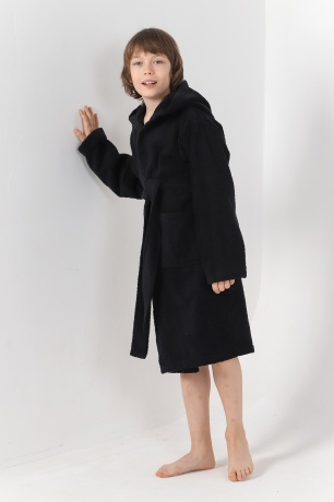 Махровый халат для мальчика Комфорт-2 черный