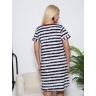 Туника женская в полоску с розой