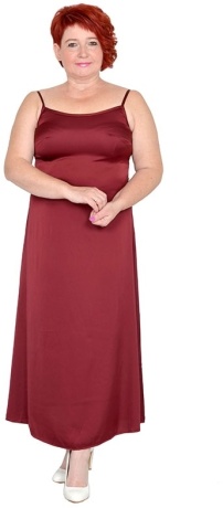 Сорочка женская бордовая, шелк, большие размеры