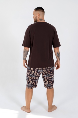 Пижама мужская Потап-4 коричневый