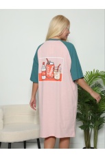 Туника женская пудра с напитками