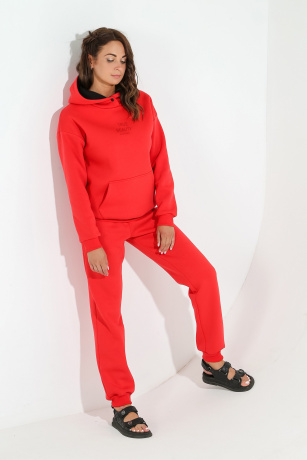 Костюм женский спортивный, утепленный Изи-2 красный