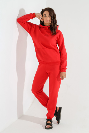 Костюм женский спортивный, утепленный Изи-2 красный