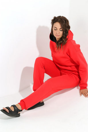Костюм женский спортивный, утепленный Изи-2 красный